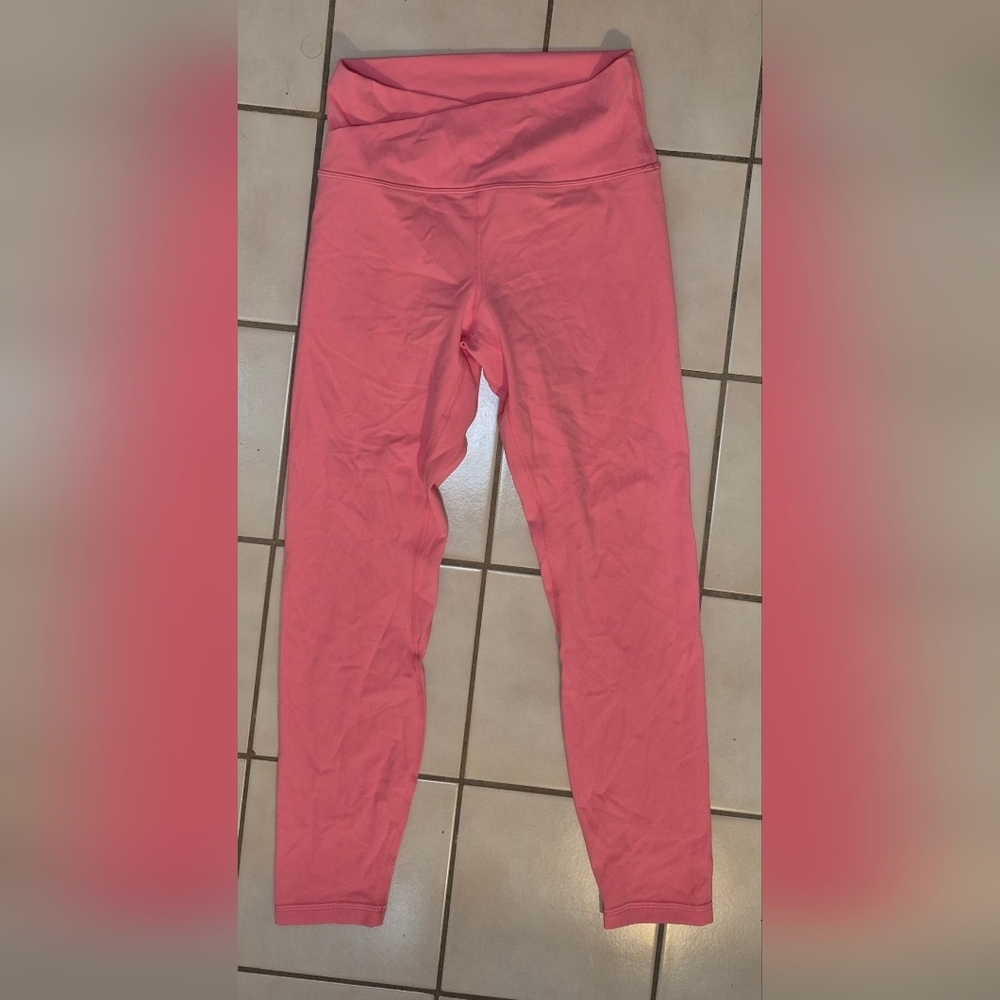 Girlfriend Collective High-Rise Compressive Leggings — Rose Pink (XS)